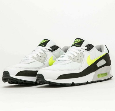 Nike Air Max 90 White Hot Lime CZ1846-100 Airmax Shoes Running Sneakers |  eBay
