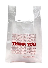 NEW 1000 ct PLASTIC SHOPPING BAGS T-SHIRT TYPE, GROCERY WHITE SMALL SIZE BAGS...