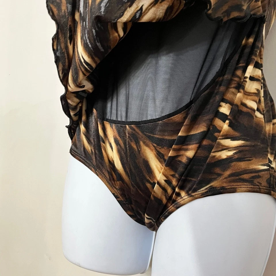 Traje de baño Longitude de una pieza traje de baño estampado animal playa mafia esposa 12 Foto 3 de 4