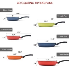 3D Diamond Coating Nonstick Wok, Frying Pan Skillet,Stir Fry Pan - MADE IN KOREA