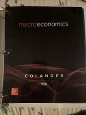 Loose Leaf for Macroeconomics 11e by David C. Colander (2019, Ringbound)