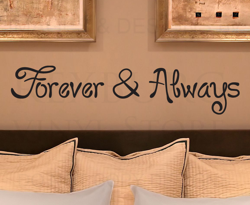 Removable Forever and Always Love Vinyl Wall Sticker Decal Art L06