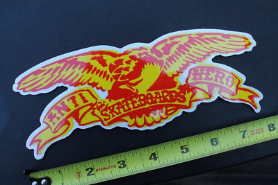 Anti-Hero Skateboard Harley Eagle Red Yellow BP3 Vintage Skateboarding STICKER