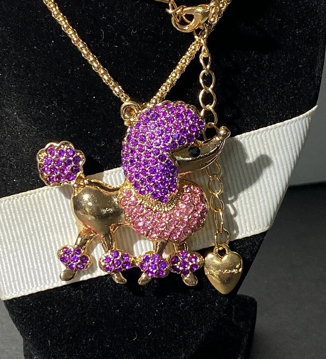 Betsey johnson poodle necklace best sale