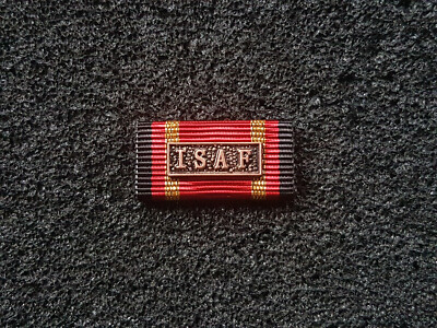 (S1-44) BW Einsatzmedaille Ordensspange Bandspange ISAF bronze Afghanistan