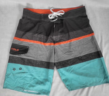 Nonwe Men's 34 Striped Boardshorts Swimsuit Swim wear NWOT Surf Summer Lake Pool