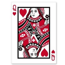 Queen of Hearts Car Vinyl Sticker - SELECT SIZE