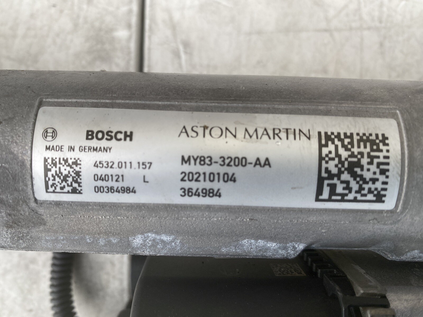 ASTON MARTIN DBX AM800 STEERING RACK BOSCH ELECTRONIC 7818205 LHD