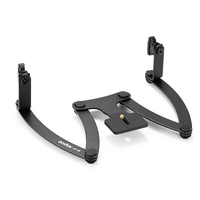 GODOX 1/4'' Flexible Flash Bracket Dual Flash Mounts for Dental Photography B4E4