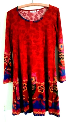 Robe PALME, imprimée tendance,  T:M-L. - Photo 1/2