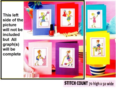 HOUSE WORKS CARDS  CROSS STITCH  PATTERN ONLY -  8E4T