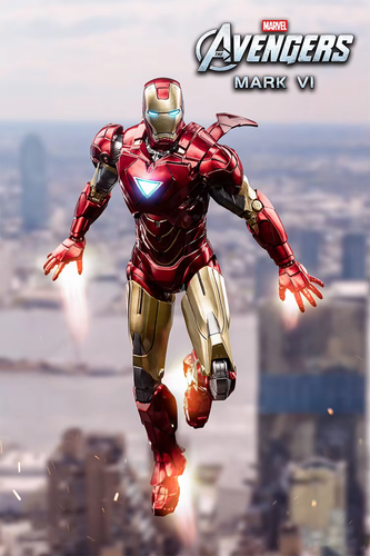 ZD Iron Man MK30 Blue Steel 1/10 Iron Patriot MK3 Marvel Action Figure - Picture 33 of 34