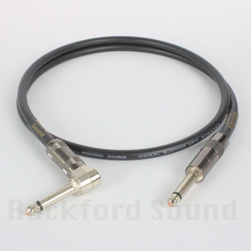 Mogami W3082 High Clarity Speaker Cable | 2.5 FT | Nickel Straight to Right - Picture 1 of 3
