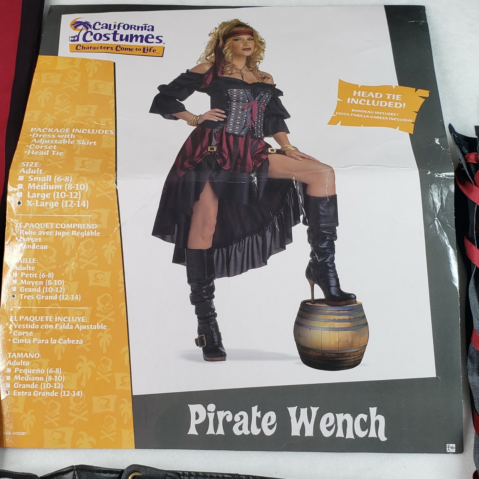 California Costumes Women s Pirate Wench Black Burgu Gem