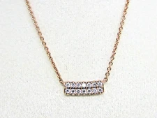 Authentic Pandora #382621C01-45cm Timeless Pave Double-row Bar Collier Necklace