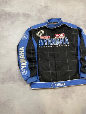Vintage Yamaha Racing Jacket Michael Schumacher Big Logo Size L | eBay