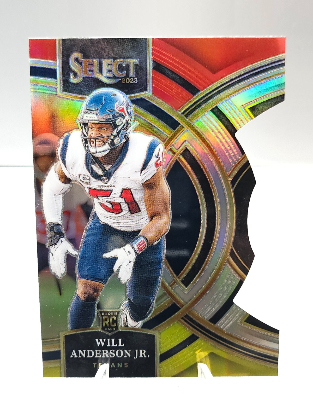 2023 Panini Select - Premier Level Red & Yellow Prizm Die-Cut #125 Will Anderson