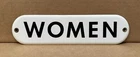 Vintage Porcelain Women Sign Bathroom Restroom Ladies Girls Wall Decor
