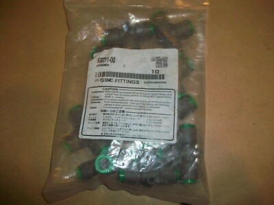 10pc  SMC KRT11-00 UNION TEE INSIDE DIAMETER: 3/8''  NEW IN BAG