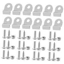 12 Sets 3/16" Stainless Steel Brake  Fuel Line Clamps with Screw Compatible