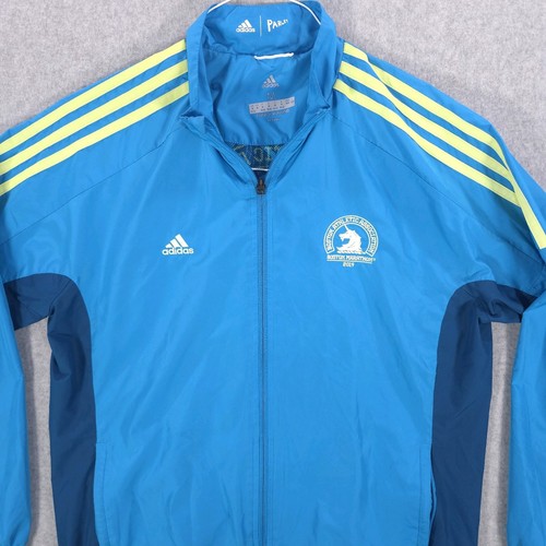 Chaqueta cortavientos Adidas Parley 123rd Boston Marathon 2019 azul para mujer mediana - Imagen 6 de 18