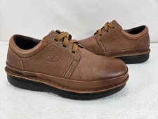 Propet Villager Brwn Pebbled Leather Casual Walking Comfrt Shoes Men's Sze 12 5E