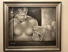 Dipinto Olio su Tela 50X60 cm Quadro firmato (NO CORNICE)