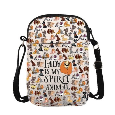 Lady Tramp Crossbody Bag Dog Lady Fans Gift Lady Is My Spirit Animal Gift