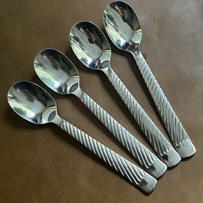 4 Teaspoons REGALIA by Yamazaki 18/8 stainless steel flatware
