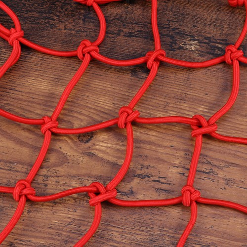 Mesh Bungee Net Red Rear Rack Motorcycle Bag Elastic Small - Picture 8 of 11