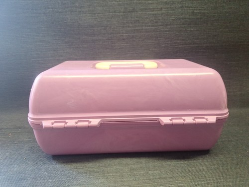 Vintage 90's Caboodles Pink Swirl Makeup Case Organizer Tray with Mirror #5626 - Picture 2 of 6