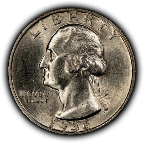 1936-S 25c Silver Washington Quarter - BU - SKU-Z6452