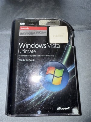 MS Windows Vista Ultimate Upgrade 32 & 64 Bit Genuine Retail Version 2-Discs