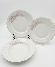 Servizio Piatti APULUM NUOVO 36 Pz 12 Persone LUSSO Bordo ORO Fiori Porcellana