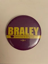 Braley Democrat For Congress Political Pin Back Button P1