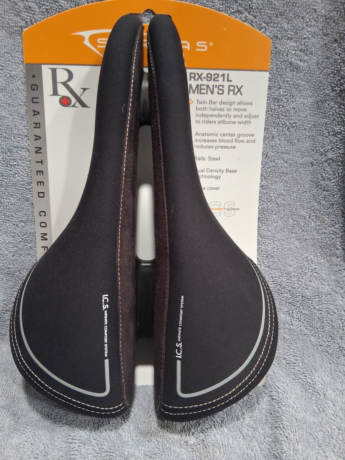 NEW Serfas RX-921L Mens RX Lycra Bicycle Bike Saddle Seat Black MEN'S