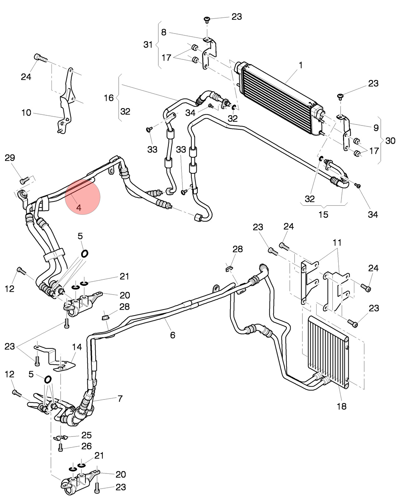 04-17 BENTLEY CONTINENTAL FLYING SPUR GT TRANSMISSION OIL PRESSURE LINE OEM