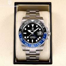 40MM PAGANI DESIGN GMT Orologio Automatico Uomo Lusso Impermeabile Acciaio Inox NUOVO