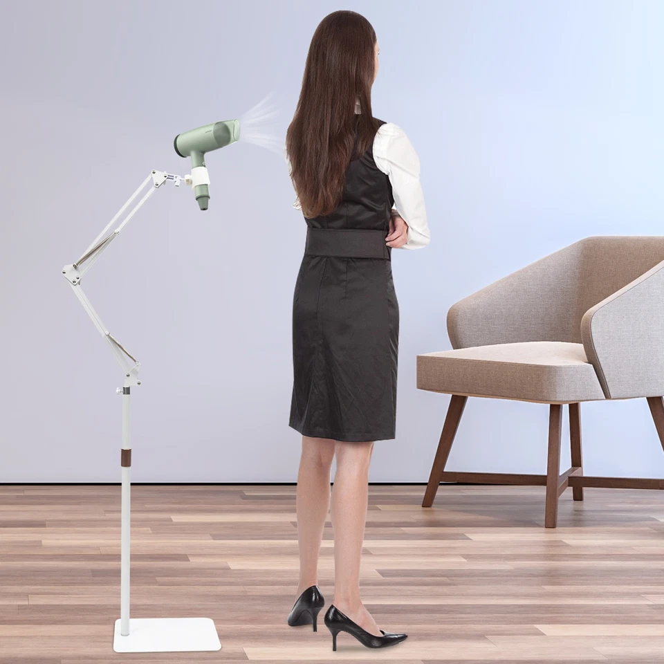 Adjustable Salon Blow Dryer Holder Height Hair Dryer Rack 360 Degree Rotating - Image 3 of 4
