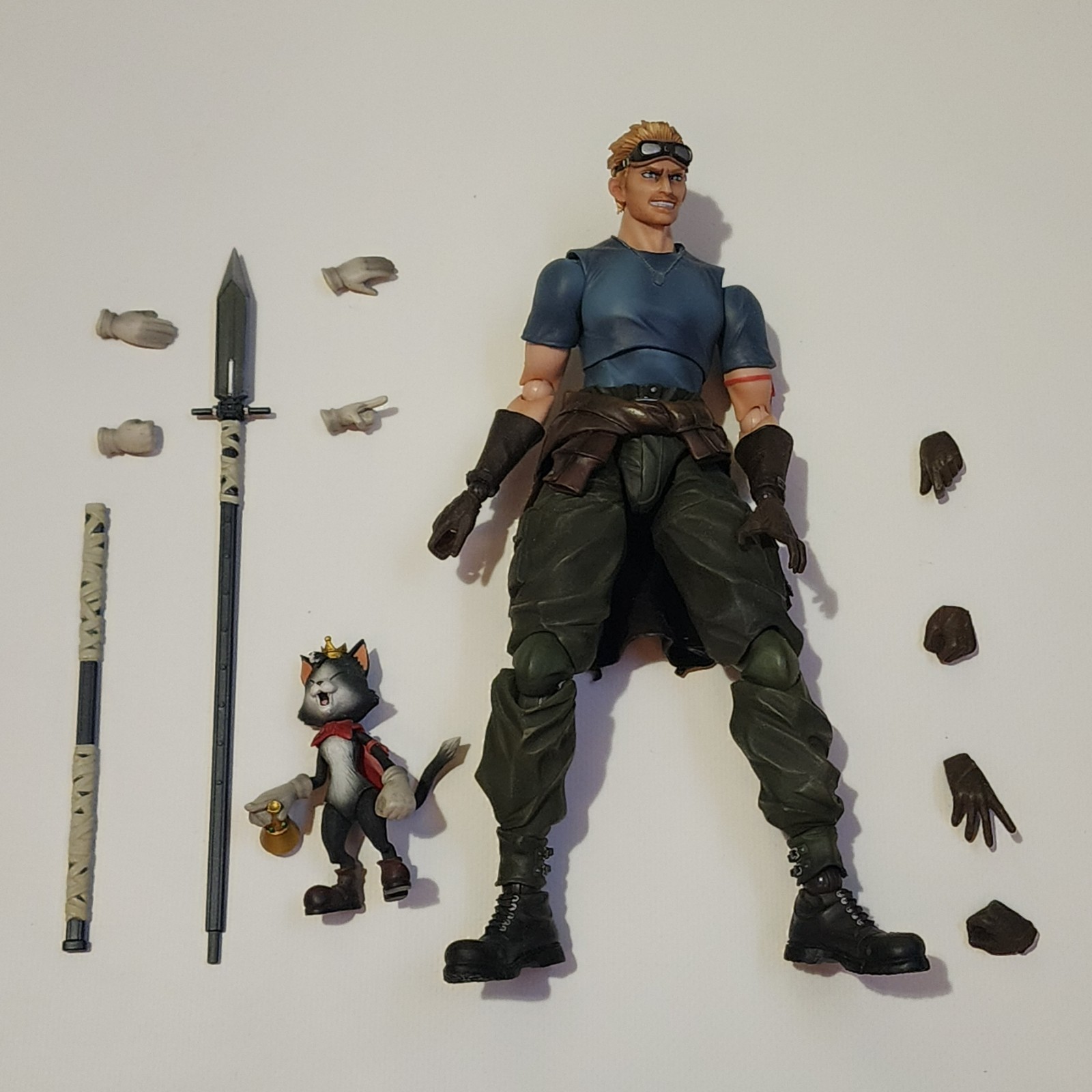 Final Fantasy VII Adviento Niños Play Arts Kai - Cid Highwind AUTÉNTICO