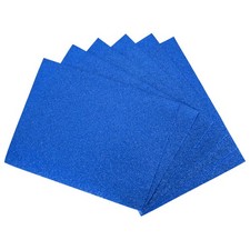 6pack Dark Blue Glitter EVA Foam Sheets 11 x 8 Inch 2mm Thick for Crafts DIY