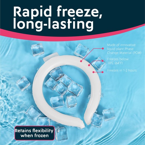 Reusable Neck Ring Coolers Ice Pack - Wearable Cooling Neck Wrap - White - Picture 4 of 7