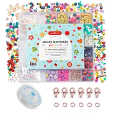 Incraftables Smiley Face Beads for Jewelry Making (22 Styles) Polymer Clay Beads