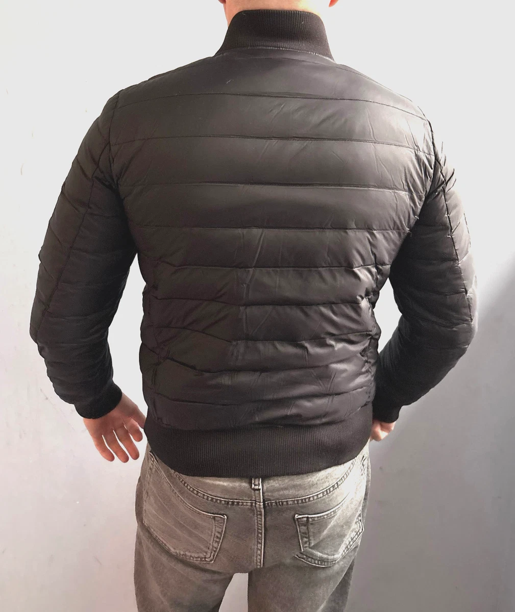 SCHOTT Hombre Acolchado Abombado Bomber Chaqueta Abrigo