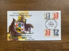 AUSTRALIA 1972 FDC PRIME MINISTERS ANDREW FISHER COOK HUGHES MELBOURNE BRUCE