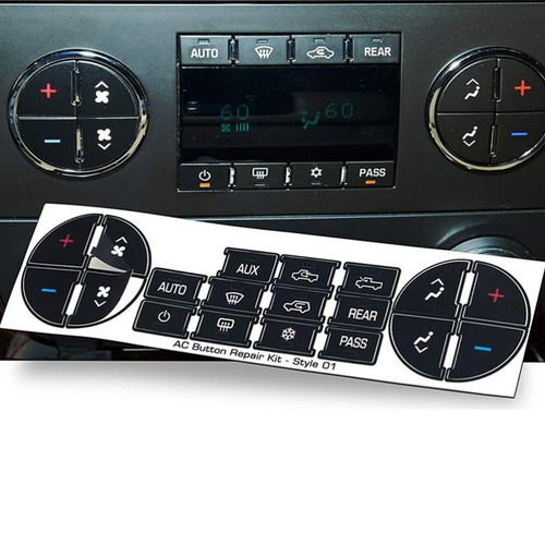 3 Sheets Car Key Stickers Repair for AC Dash Button Replacement Decal - Picture 4 of 12