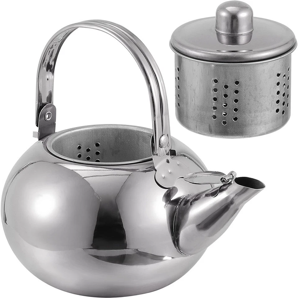 Convenient Teapot Kettle Bollitore Teiera in Acciaio Inossidabile Cucina - Immagine 4 di 4