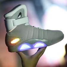 Men Boots Back to Future Adult USB Charging LED Shoes with Remote Control