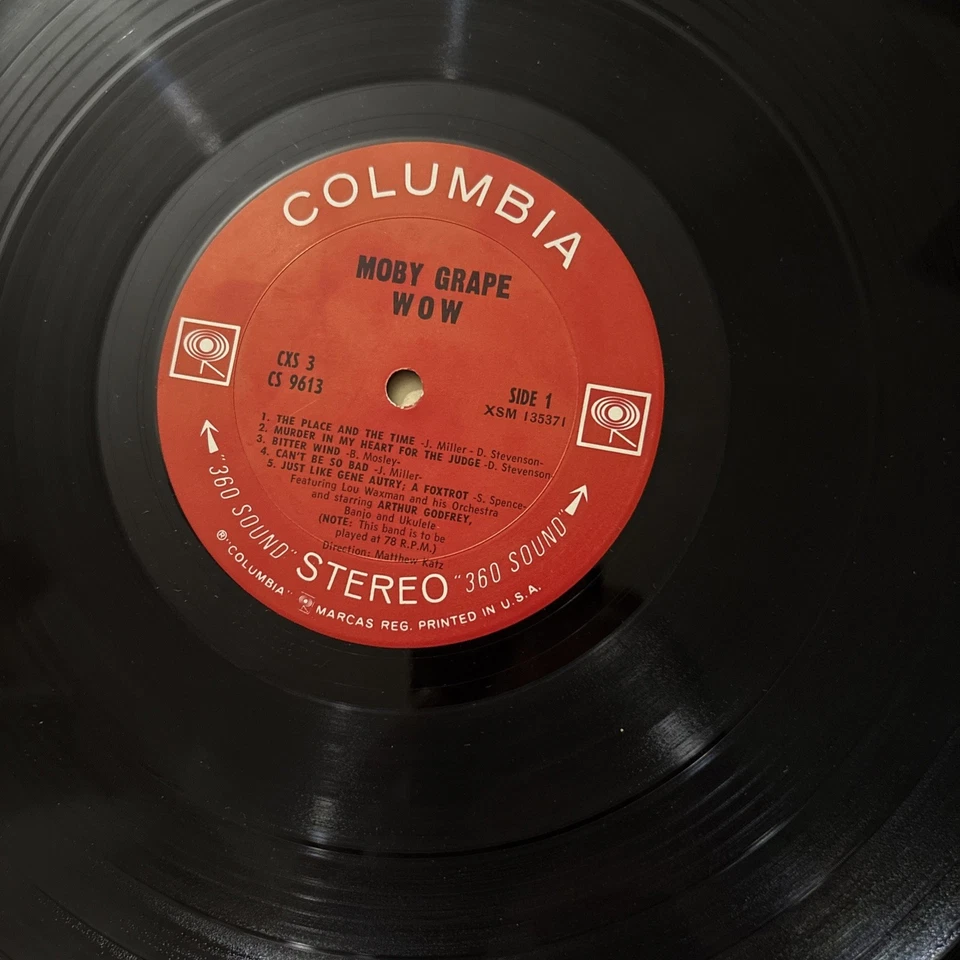 MOBY GRAPE Wow (1968) COLUMBIA CS 9613 первый пресс / складка - Изображение 2 из 4