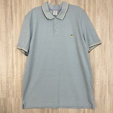 Brooks Brothers Polo Shirt Mens XL Blue Slim Fit Cotton Performance Preppy Golf